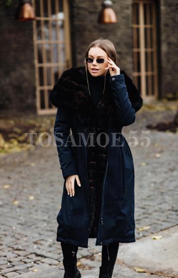 Парка с мехом песца под соболь