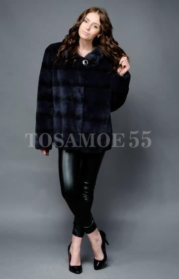 Шуба из бобрика черная