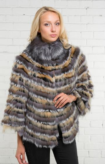 Накидка из чернобурки и енота