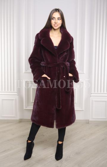 Норковая шуба карманы накладные меховые