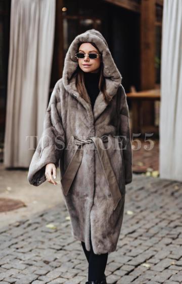 Шуба из меха норки Premium размеры 46-56