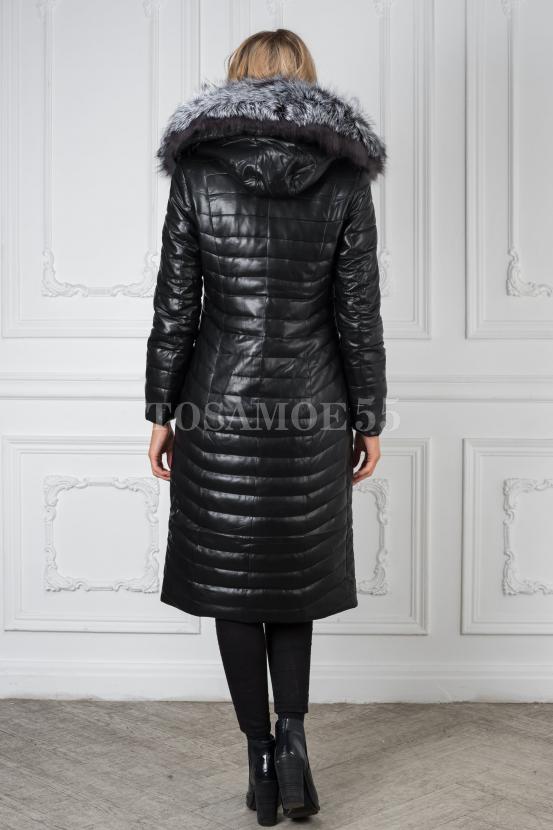 Теплое зимнее пальто с чернобуркой фото №3