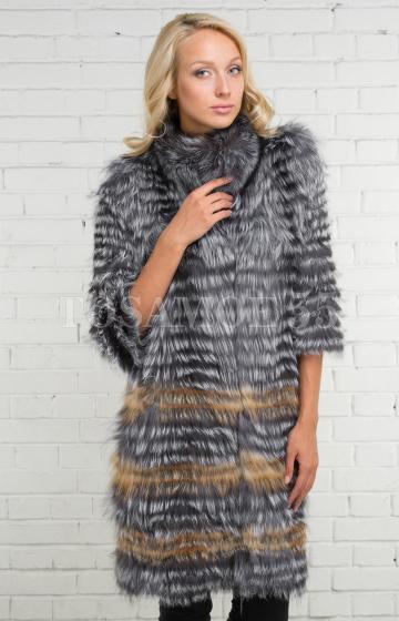 Накидка из чернобурки и лисы