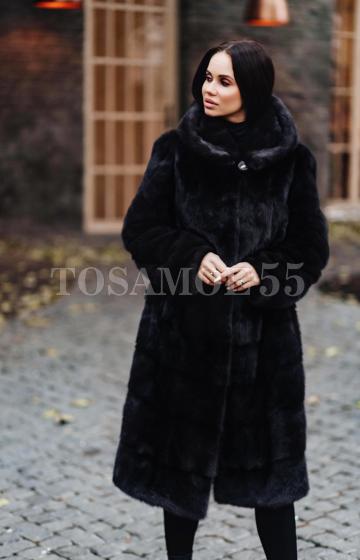 Норковая шуба Москвичка с капюшоном размеры 48-64