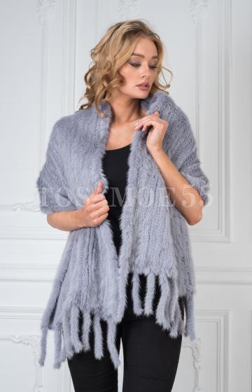 Палантин из норки серого цвета