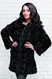 Шуба из норки на молнии с отложным воротничком фото №1