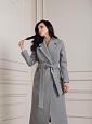 Удлиненное пальто серого цвета фото №2
